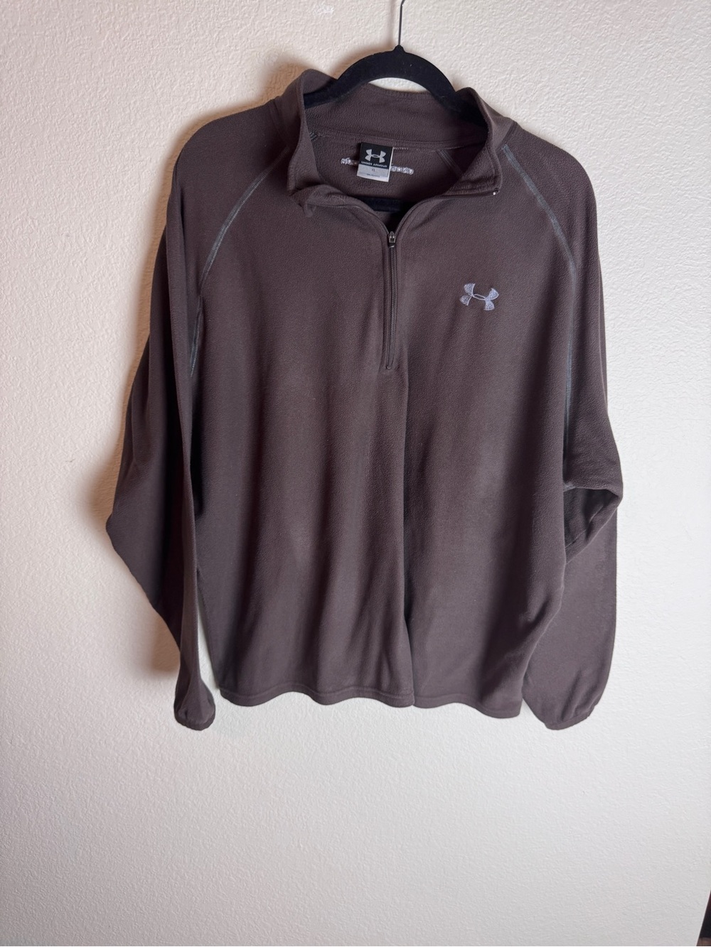 Under Armour Brown Fleece Quarter-Zip Pullover XL